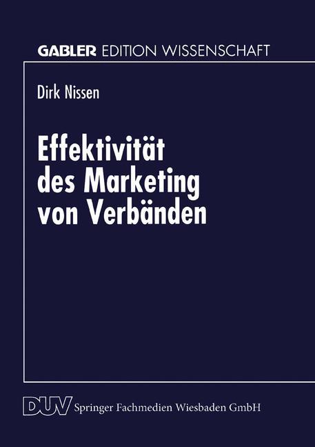 Vorderes Coverbild Effektivität des Marketing von Verbänden