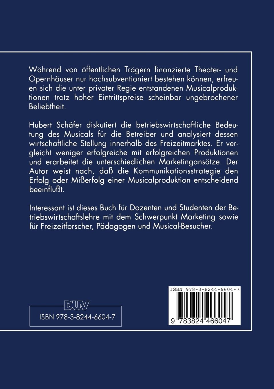 Rückseitencover Musicalproduktionen