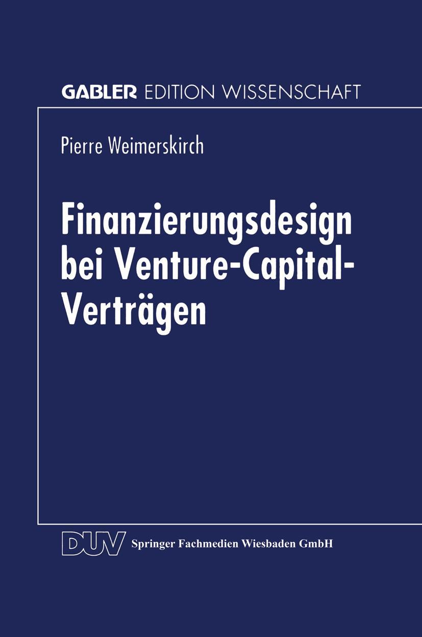 Vorderes Coverbild Finanzierungsdesign bei Venture-Capital-Verträgen