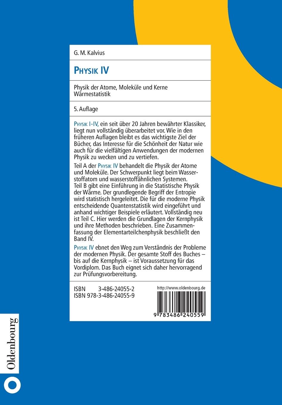 Rückseitencover Physik IV