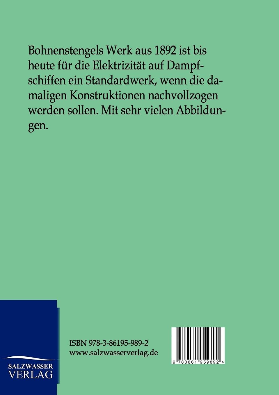 Rückseitencover Die Electrizität auf Dampfschiffen