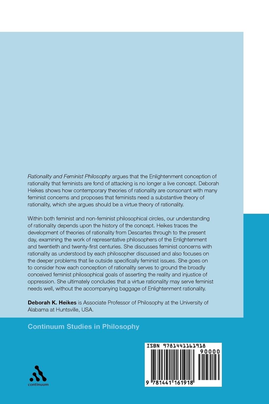 Rückseitencover Rationality and Feminist Philosophy