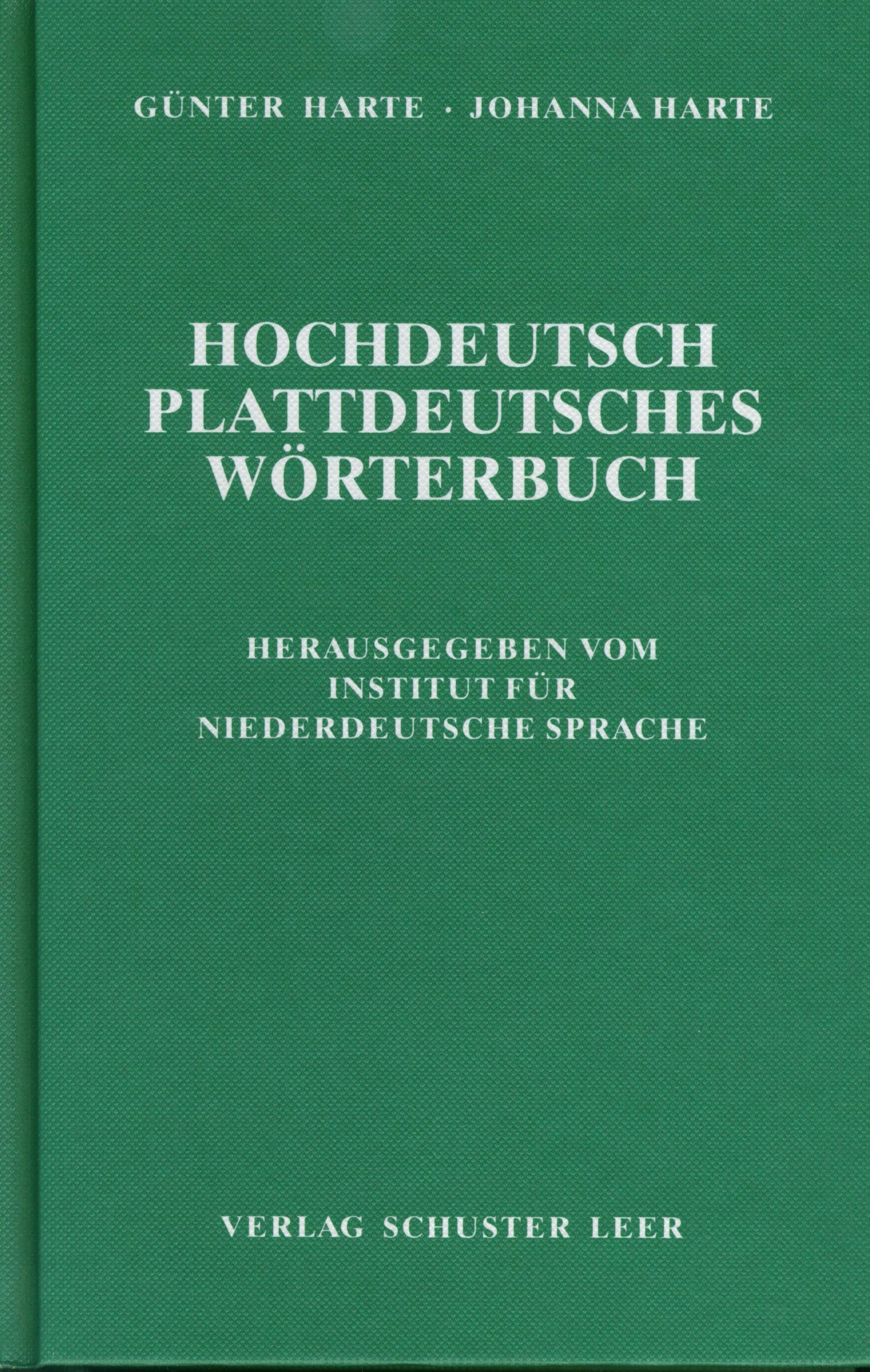Vorderes Coverbild Hochdeutsch - Plattdeutsches Wörterbuch