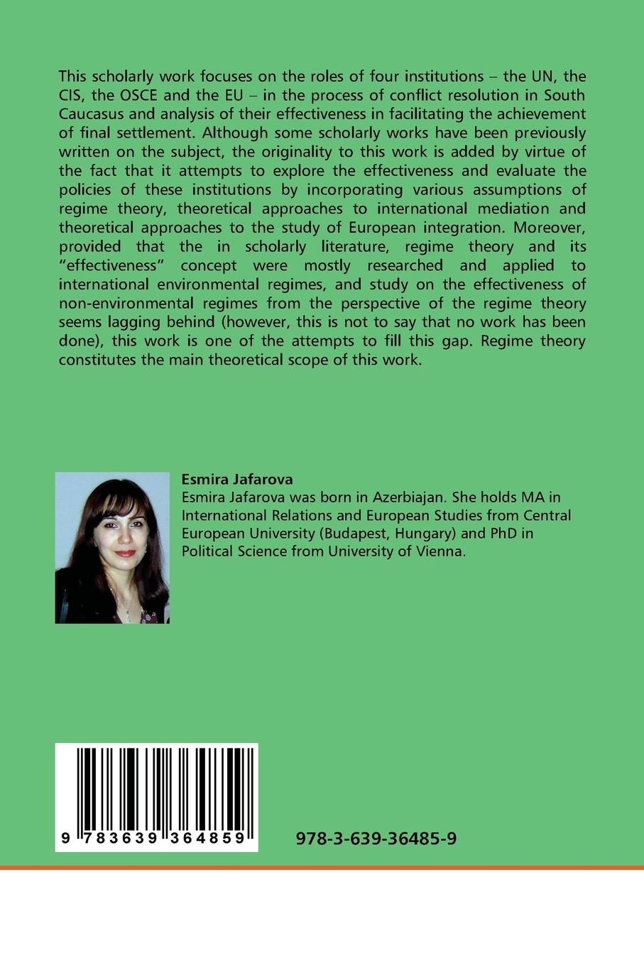 Rückseitencover International Organizations in South Caucasus