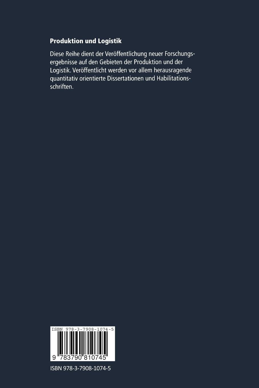 Rückseitencover Leistungsanalyse von Produktionssteuerungssystemen