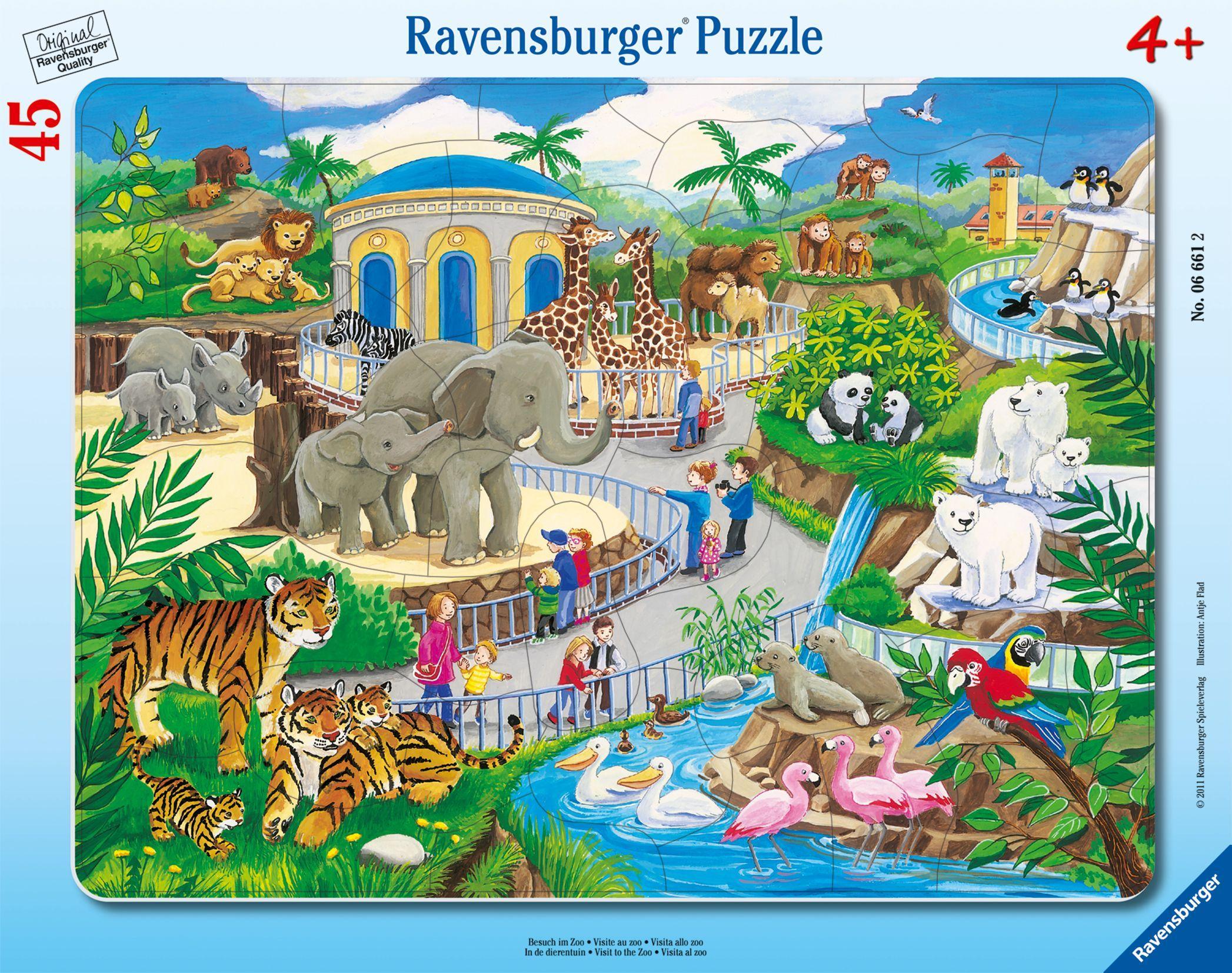 Vorderes Coverbild Besuch im Zoo. Rahmenpuzzle