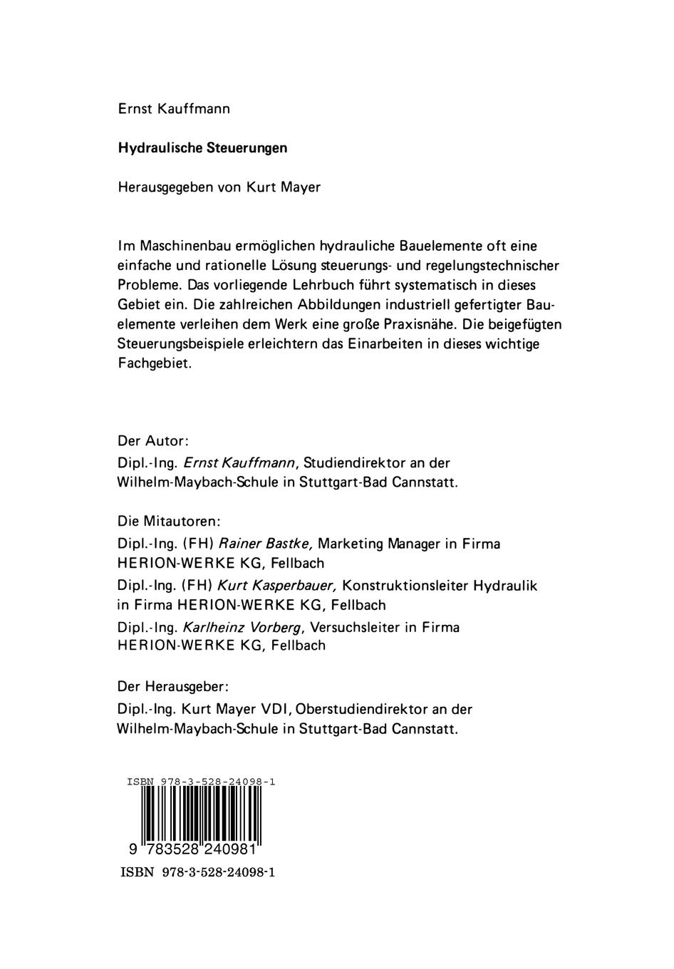 Rückseitencover Hydraulische Steuerungen