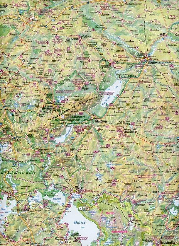 Beispielinhalt (Bild) Maiwald Karte Mecklenburg-Vorpommern Länderkarte 1: 270.000