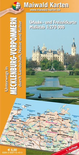 Vorderes Coverbild Maiwald Karte Mecklenburg-Vorpommern Länderkarte 1: 270.000