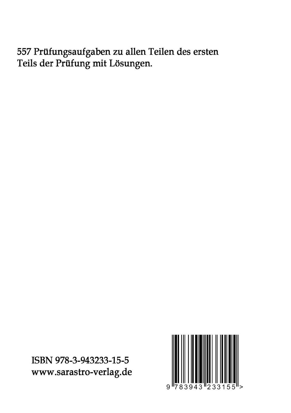 Rückseitencover Barmeister - 300 Prüfungsfragen zum 1. Prüfungsteil