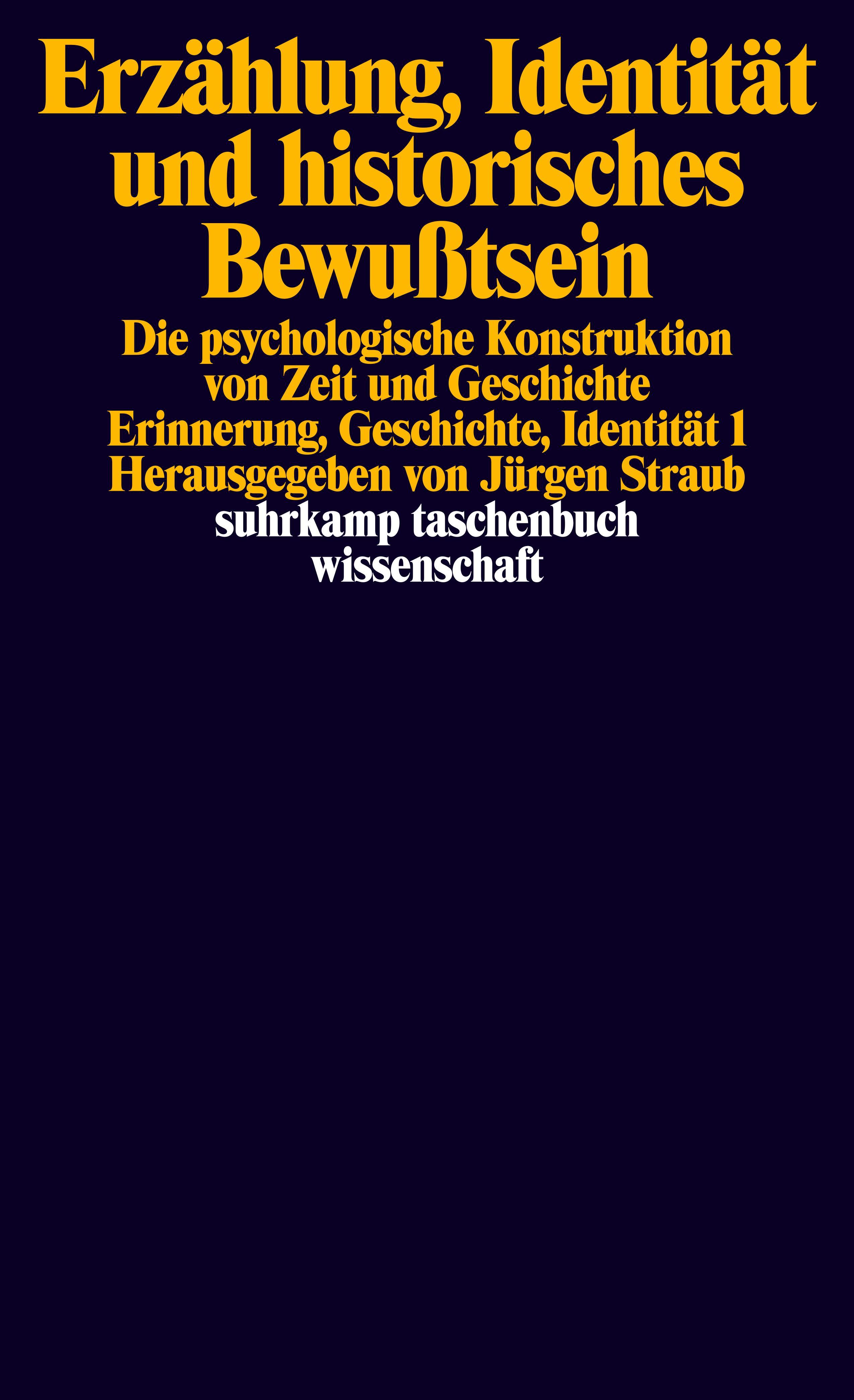 Vorderes Coverbild Erzählung, Identität und historisches Bewußtsein
