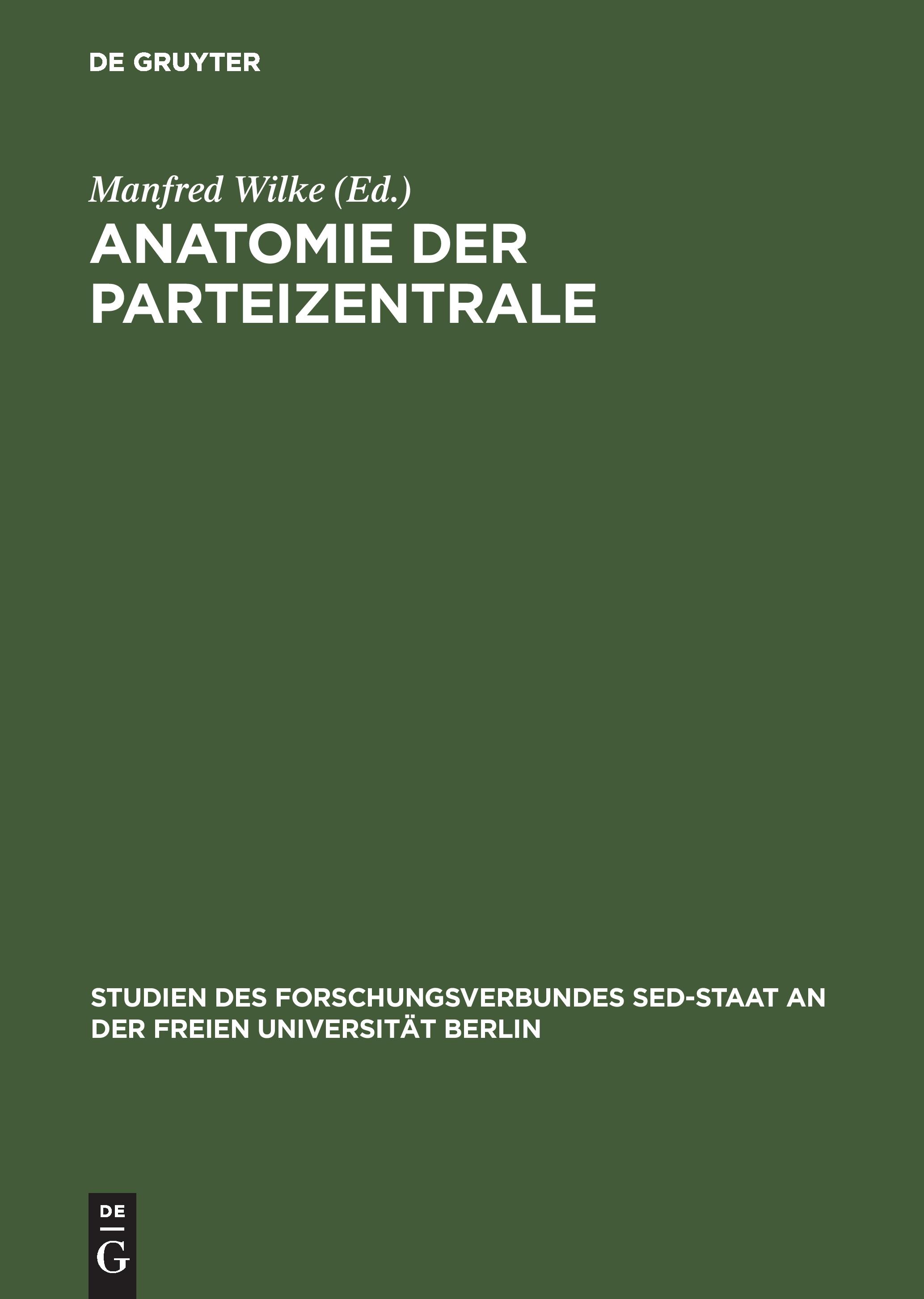 Vorderes Coverbild Anatomie der Parteizentrale