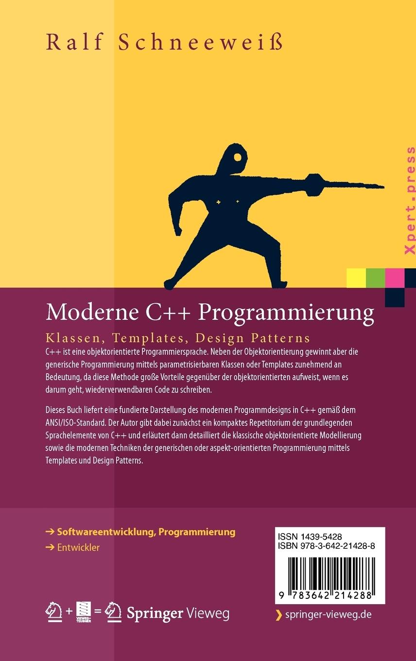 Rückseitencover Moderne C++ Programmierung