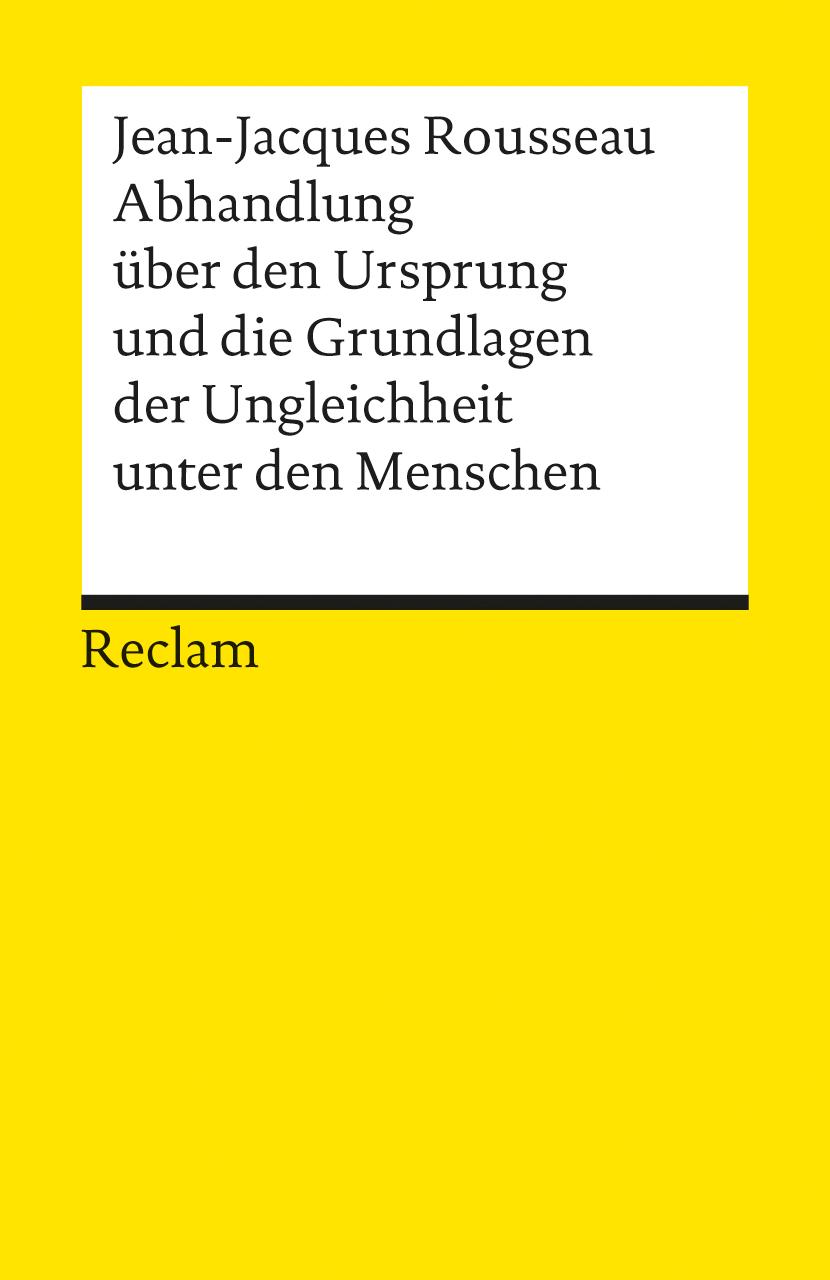 Vorderes Coverbild Abhandlung über den Ursprung und die Grundlagen der Ungleichheit unter den Menschen
