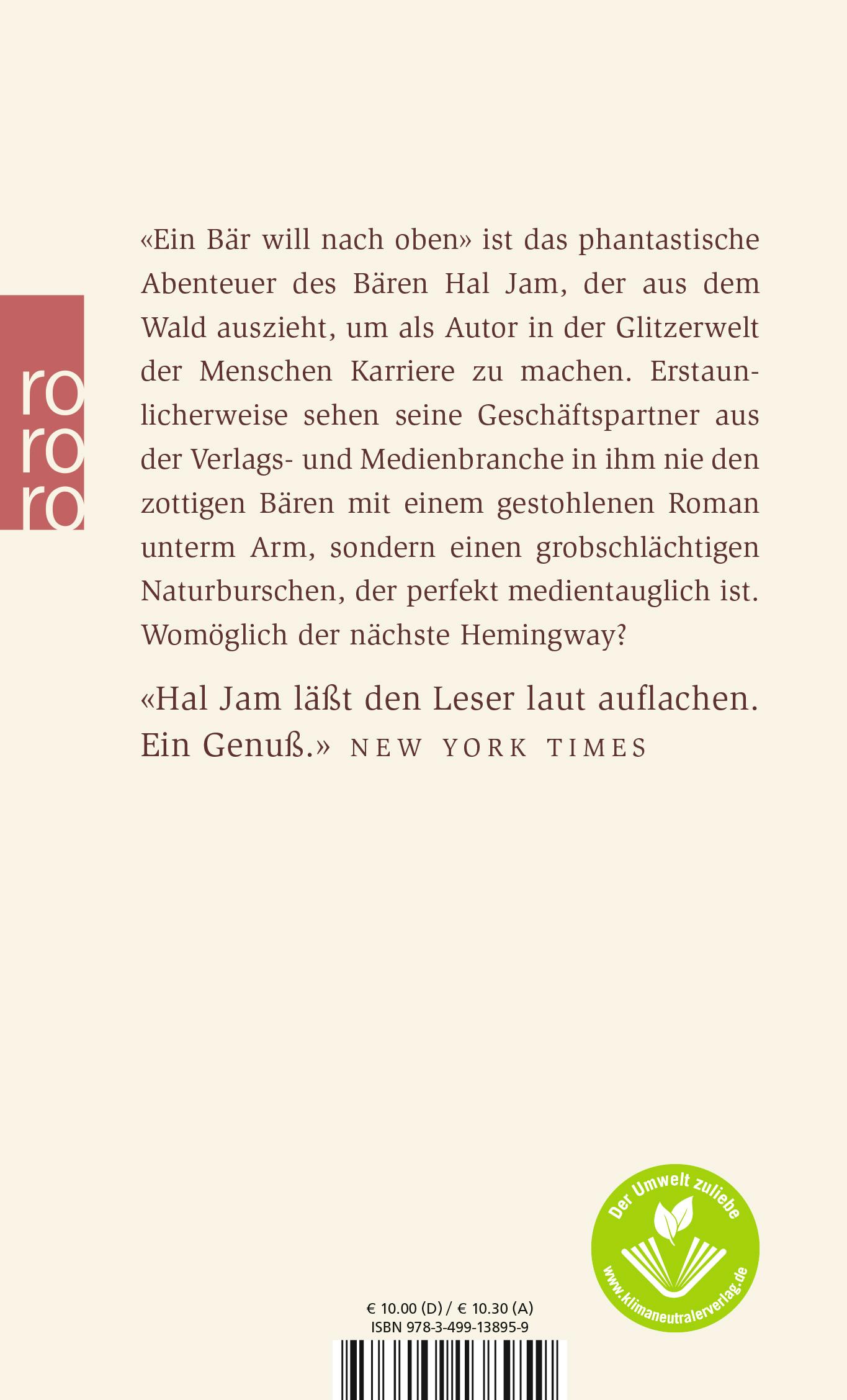 Rückseitencover Ein Bär will nach oben