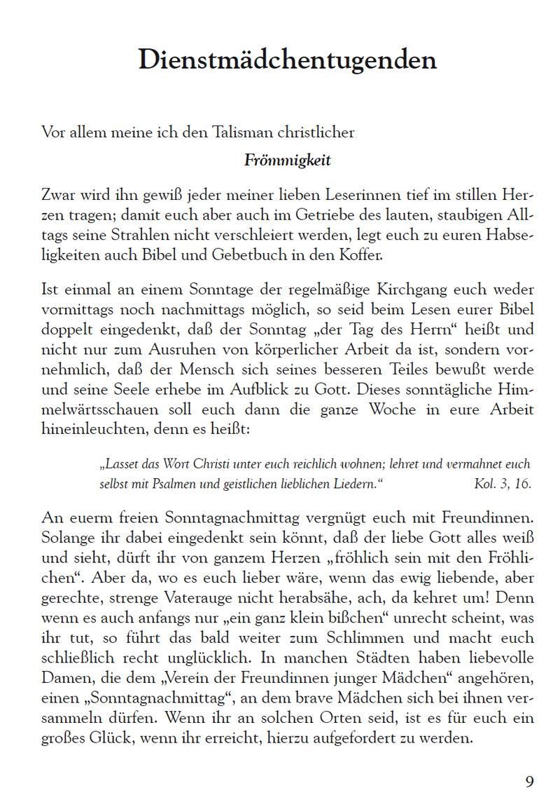 Beispielinhalt (Bild) Das feine Dienstmädchen wie es sein soll. 1892