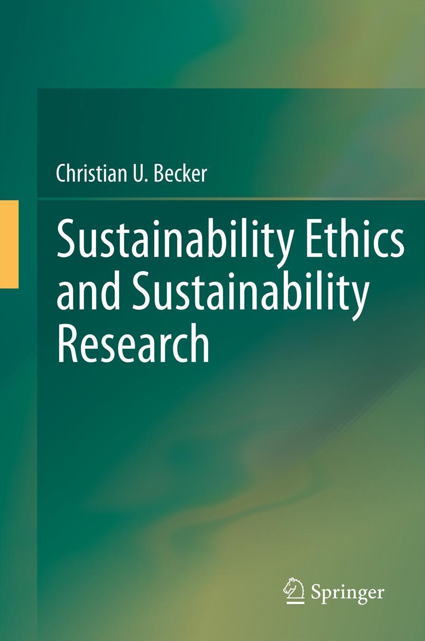 Vorderes Coverbild Sustainability Ethics and Sustainability Research