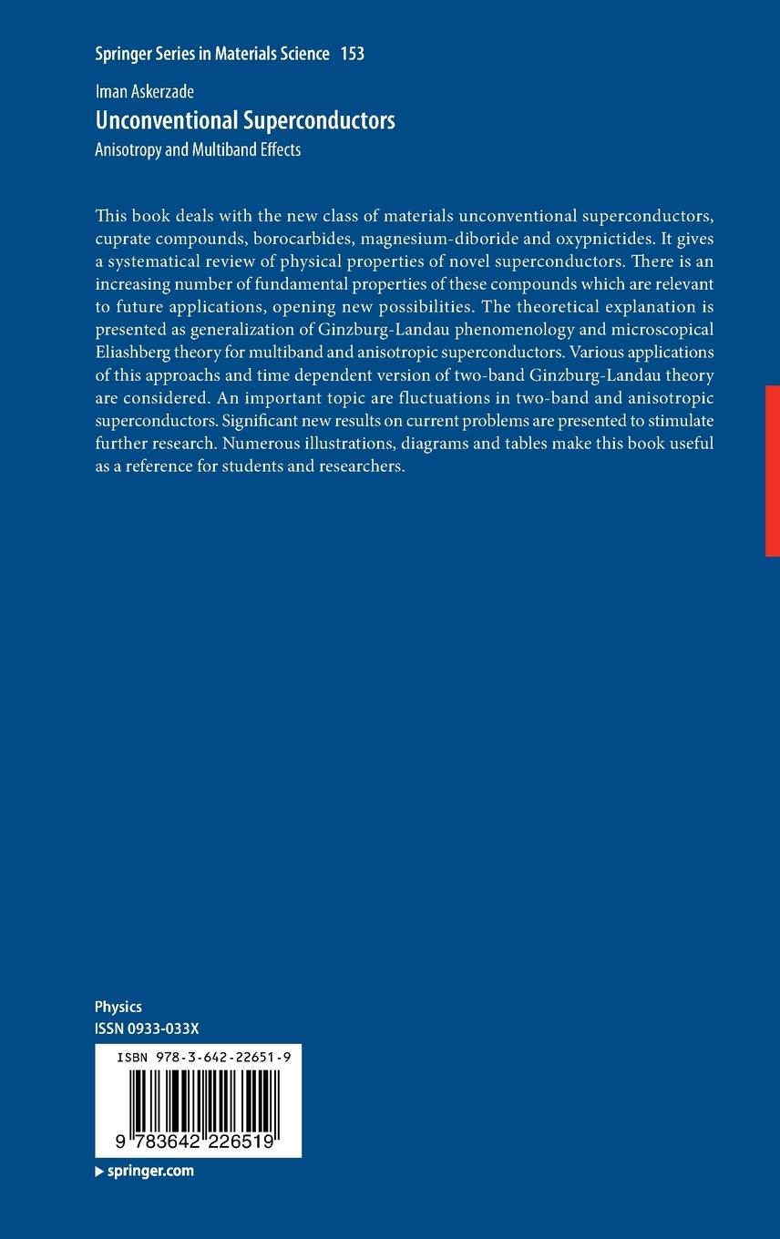 Rückseitencover Unconventional Superconductors