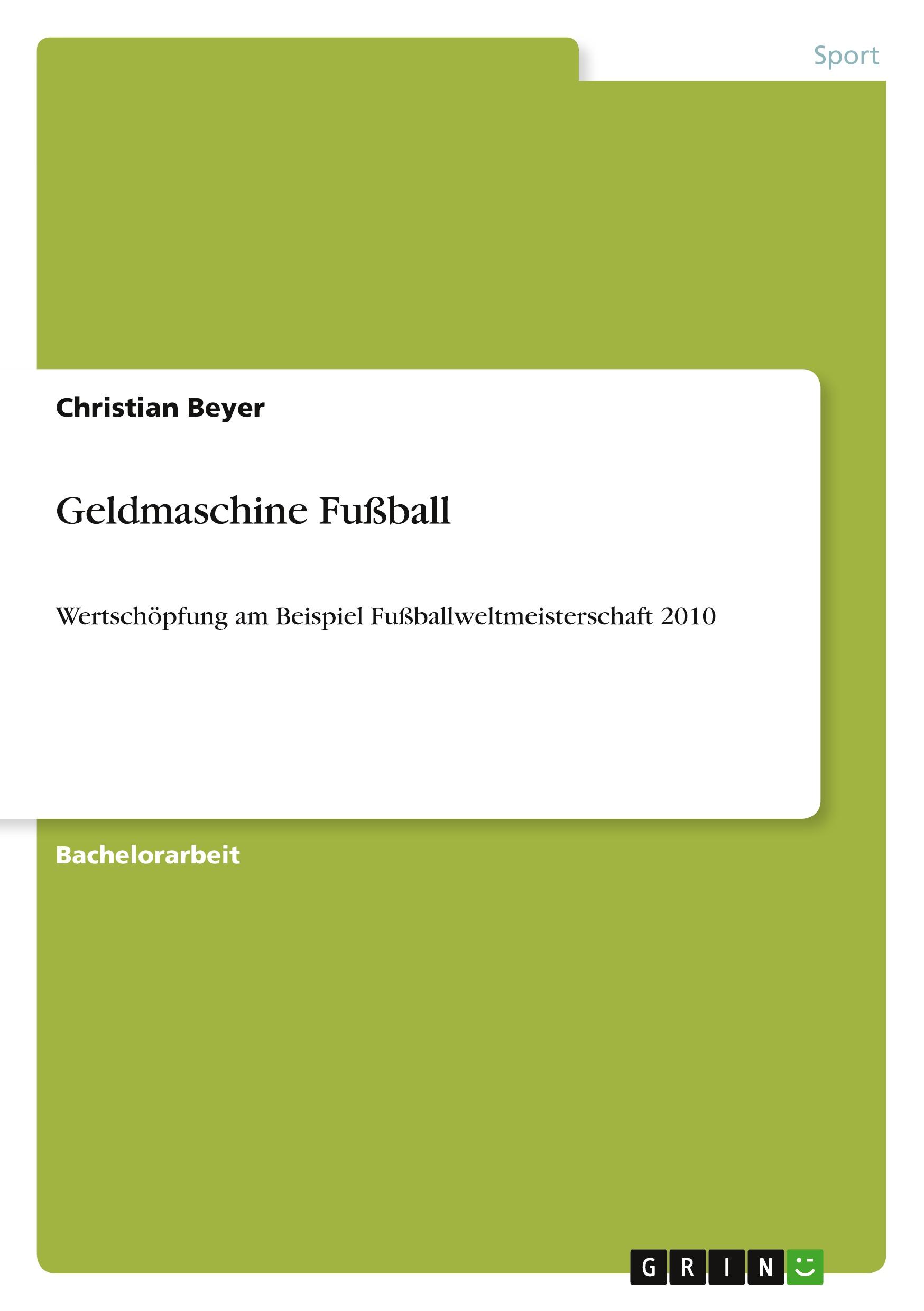 Vorderes Coverbild Geldmaschine Fußball