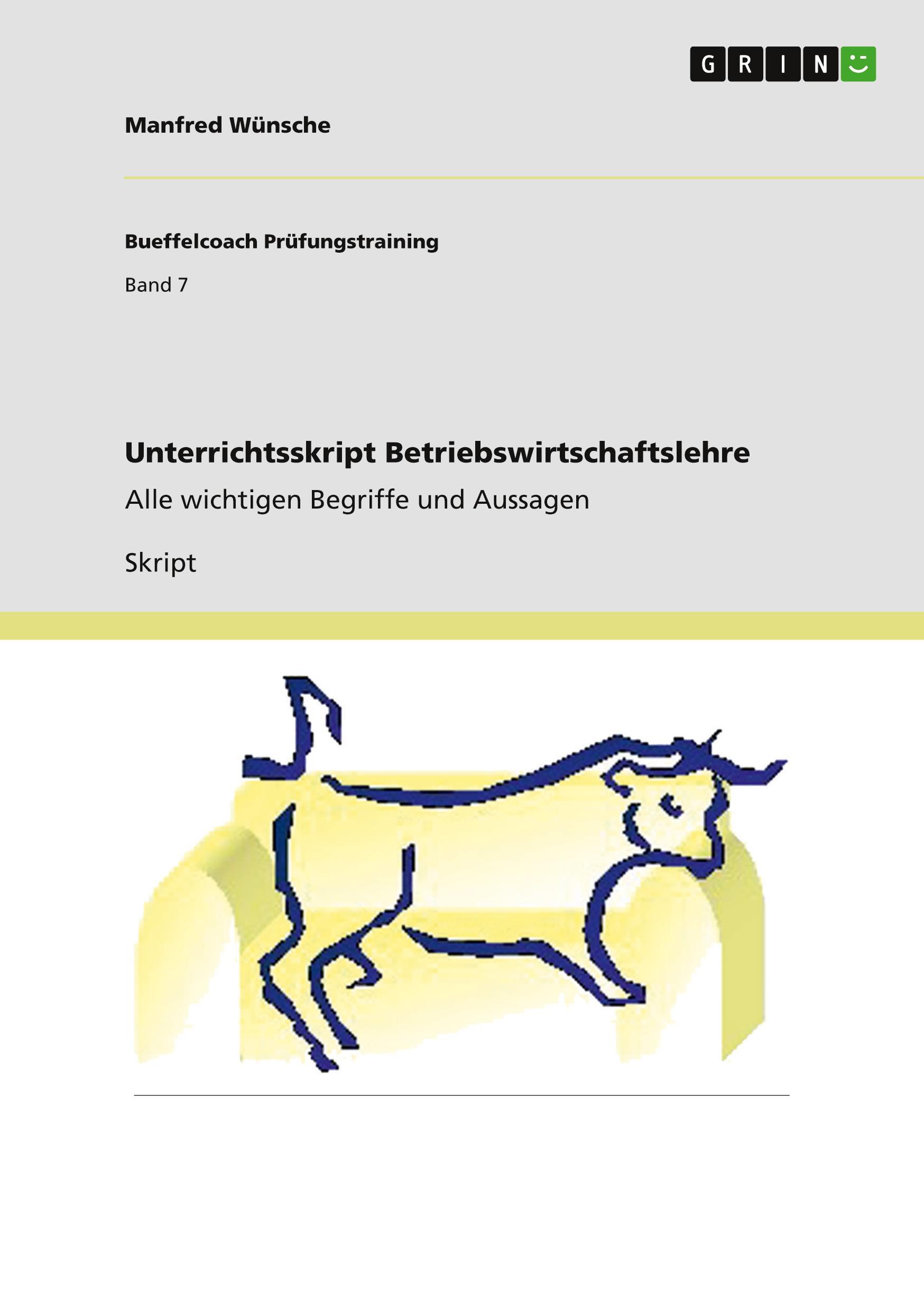 Vorderes Coverbild Unterrichtsskript Betriebswirtschaftslehre