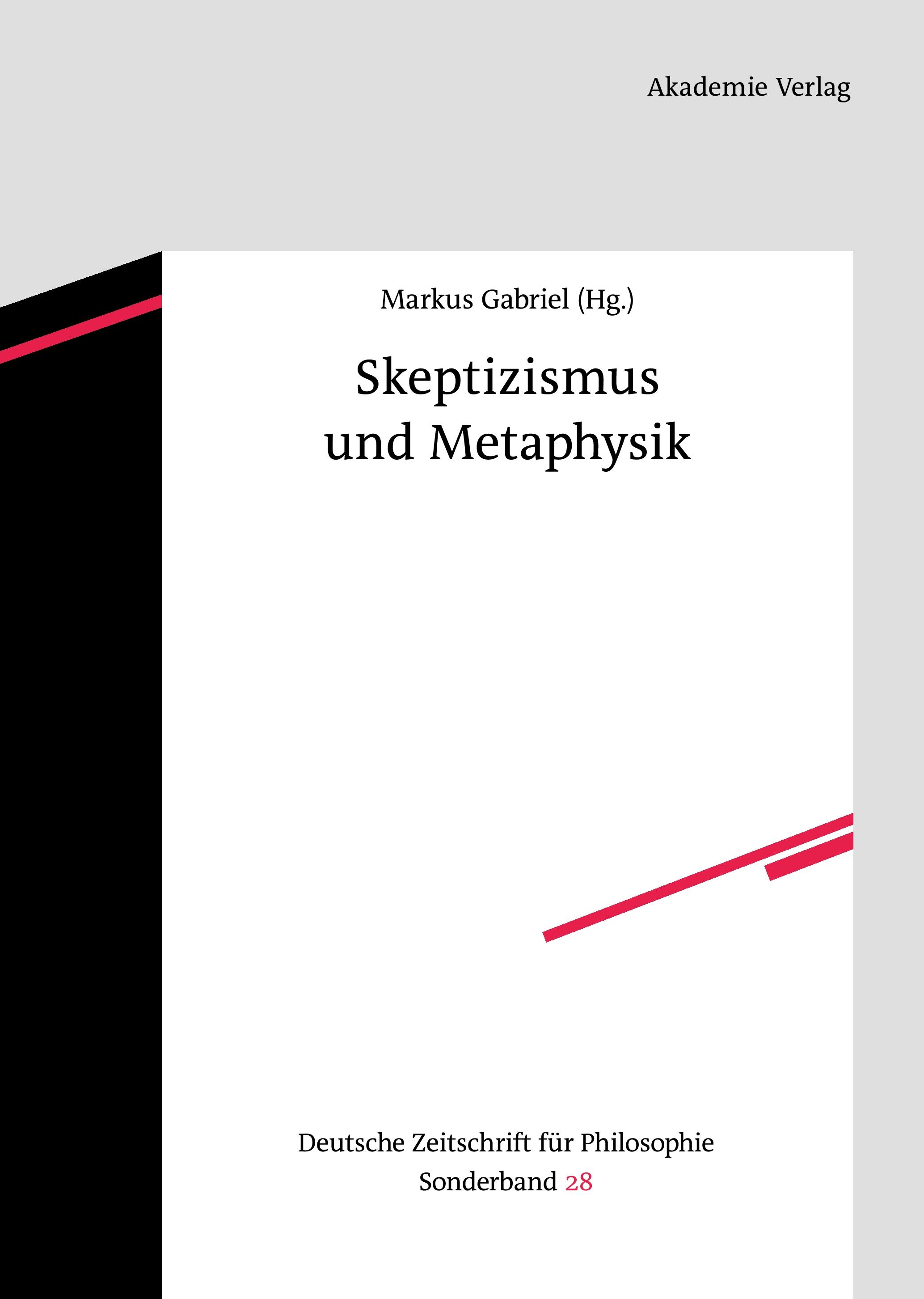 Vorderes Coverbild Skeptizismus und Metaphysik