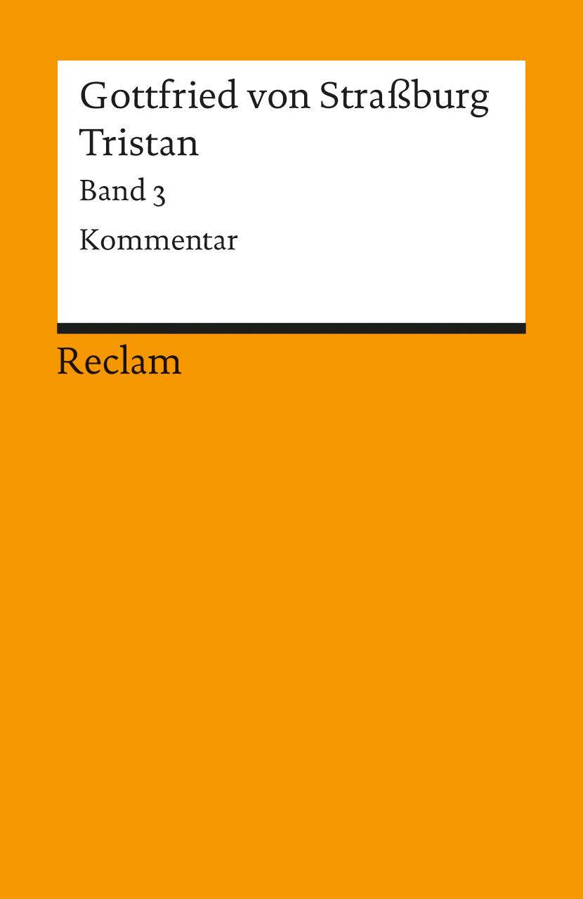 Vorderes Coverbild Tristan. Kommentar, Nachwort, Register