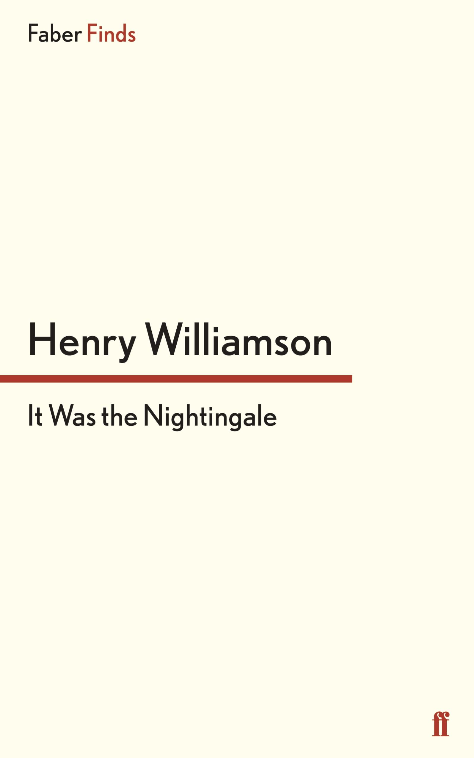 Vorderes Coverbild It Was the Nightingale