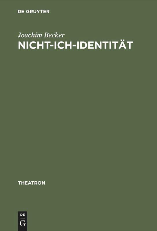 Vorderes Coverbild Nicht-Ich-Identität