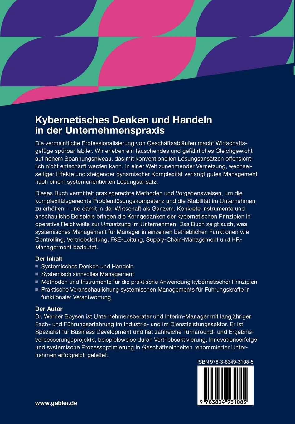 Rückseitencover Kybernetisches Denken und Handeln in der Unternehmenspraxis