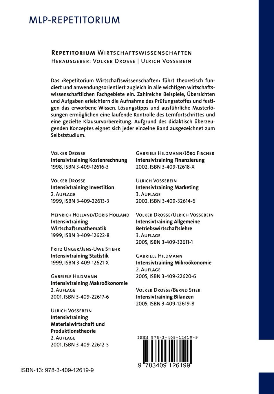 Rückseitencover Bilanzen