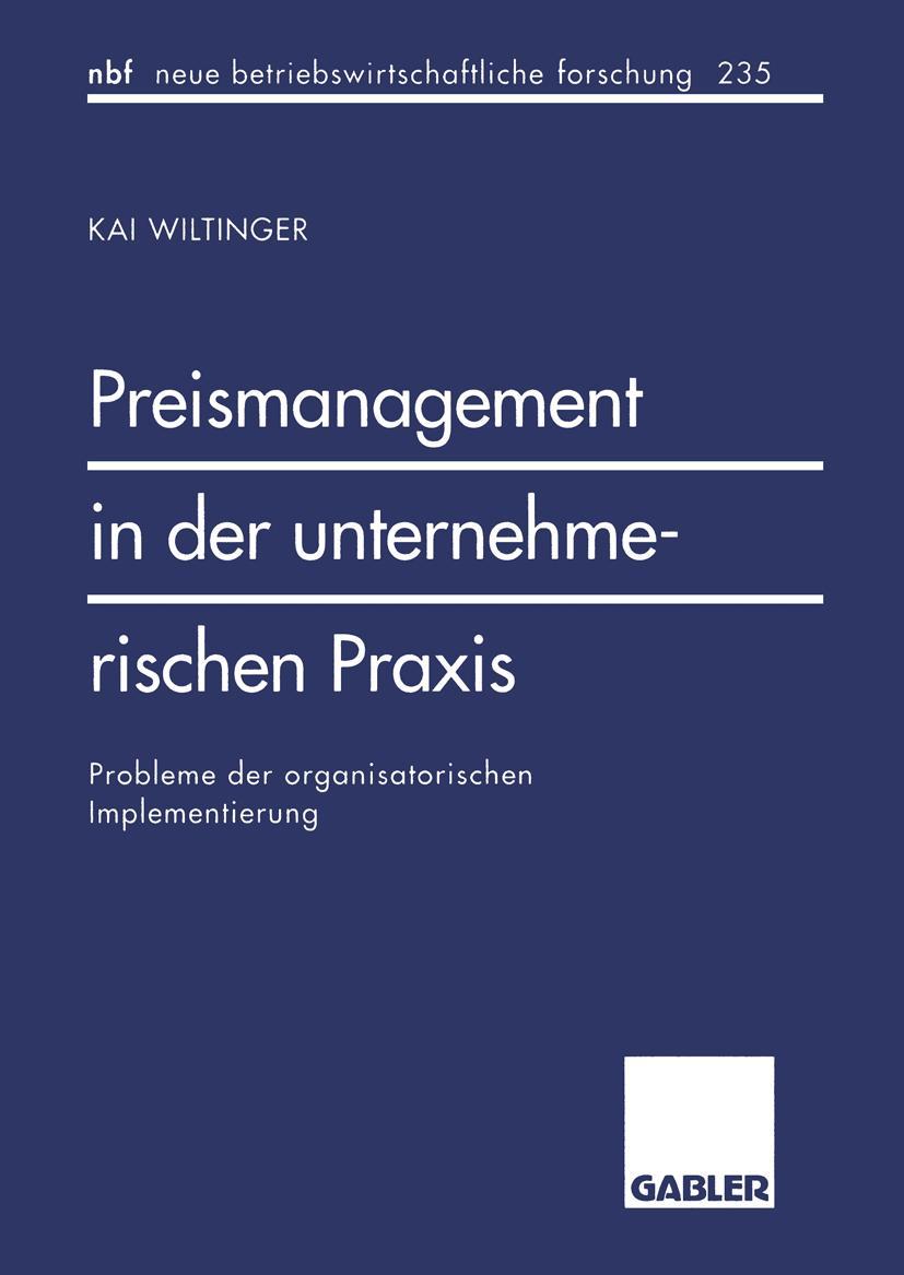 Vorderes Coverbild Preismanagement in der unternehmerischen Praxis
