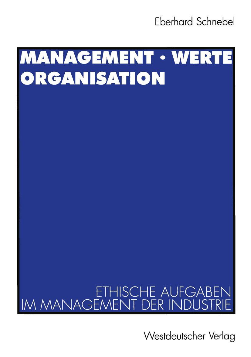 Vorderes Coverbild Management · Werte Organisation