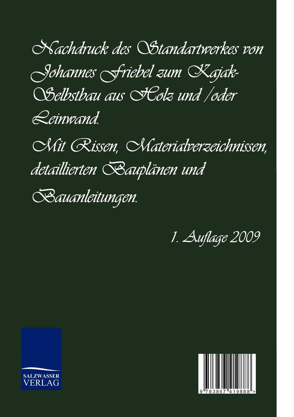 Rückseitencover Kajak-Selbstbau