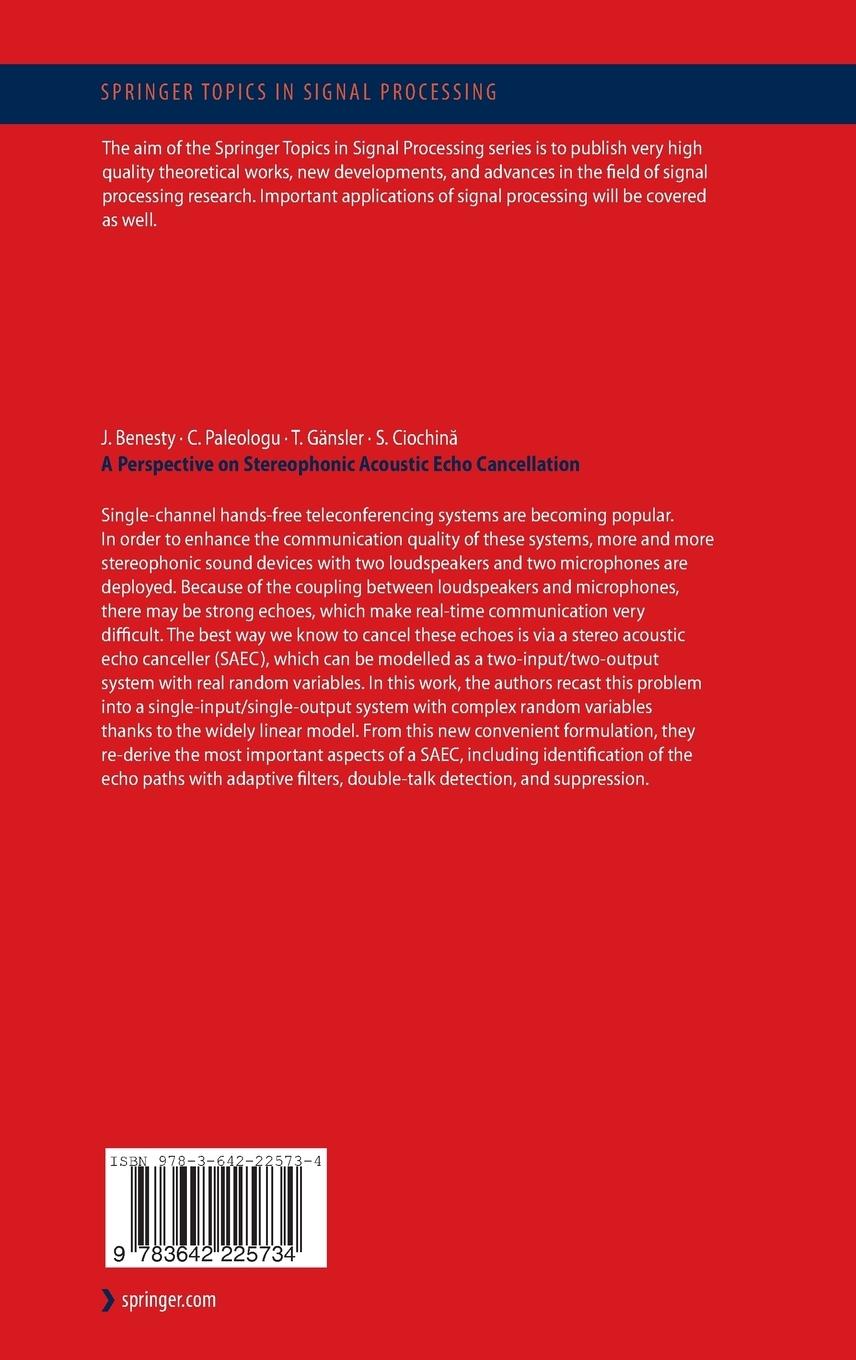 Rückseitencover A Perspective on Stereophonic Acoustic Echo Cancellation