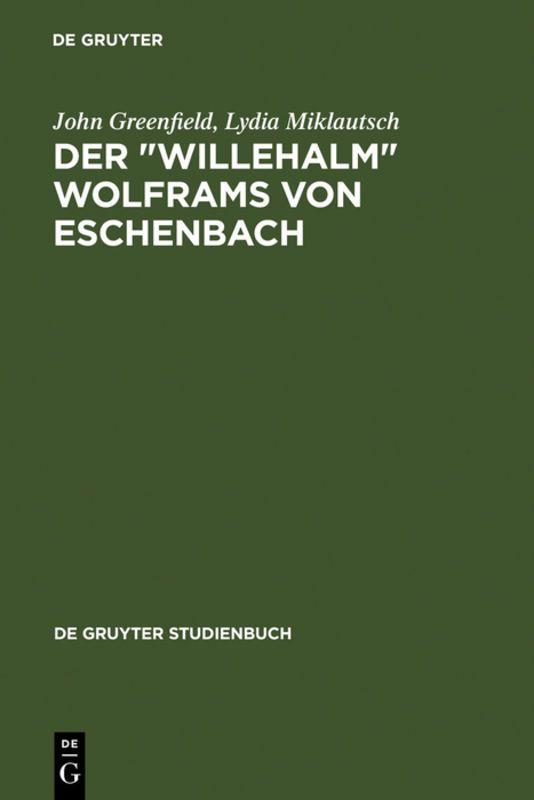 Vorderes Coverbild Der "Willehalm" Wolframs von Eschenbach