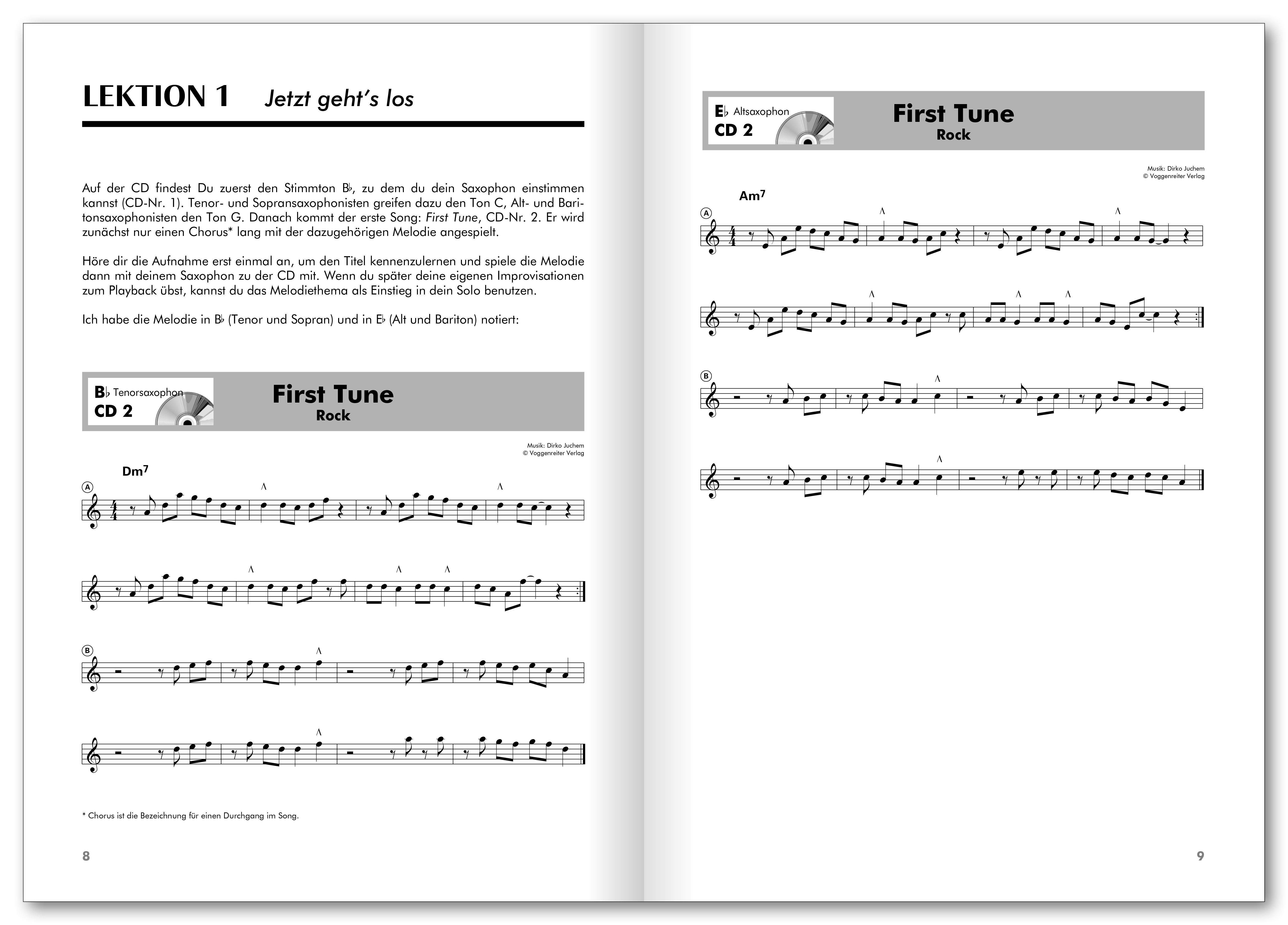 Beispielinhalt (Bild) Saxophon Improvisation