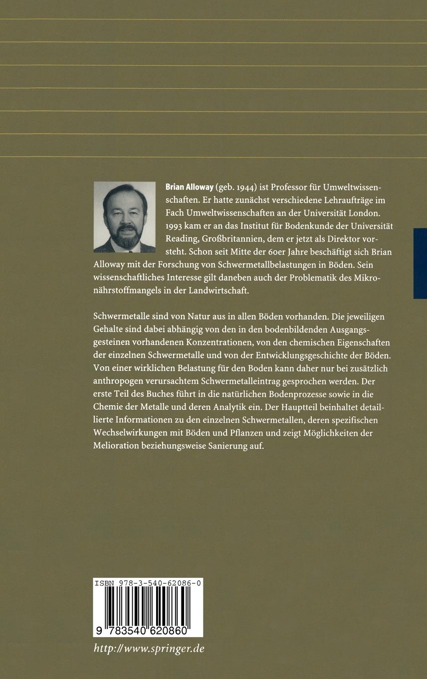 Rückseitencover Schwermetalle in Böden