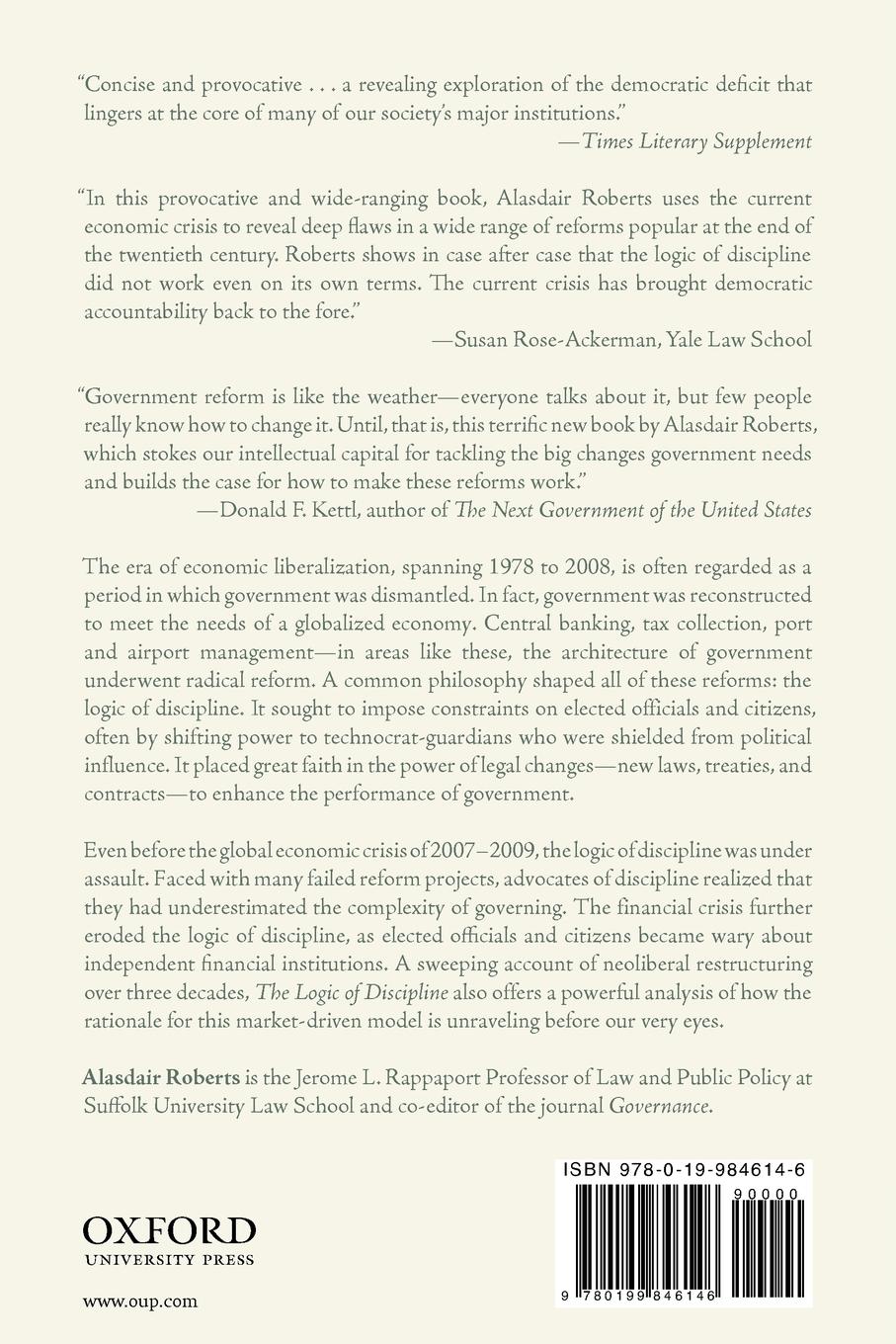 Rückseitencover The Logic of Discipline