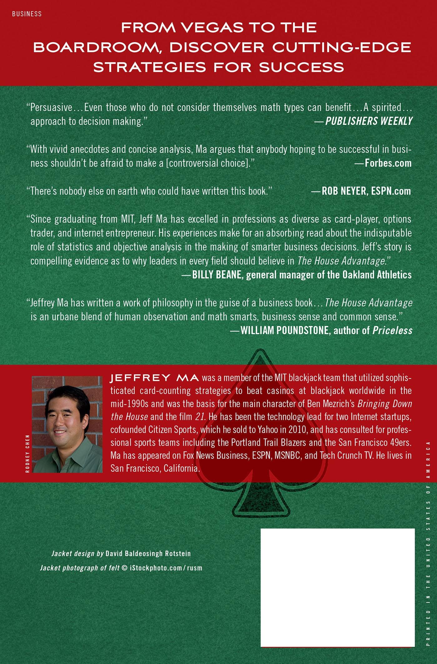 Rückseitencover The House Advantage