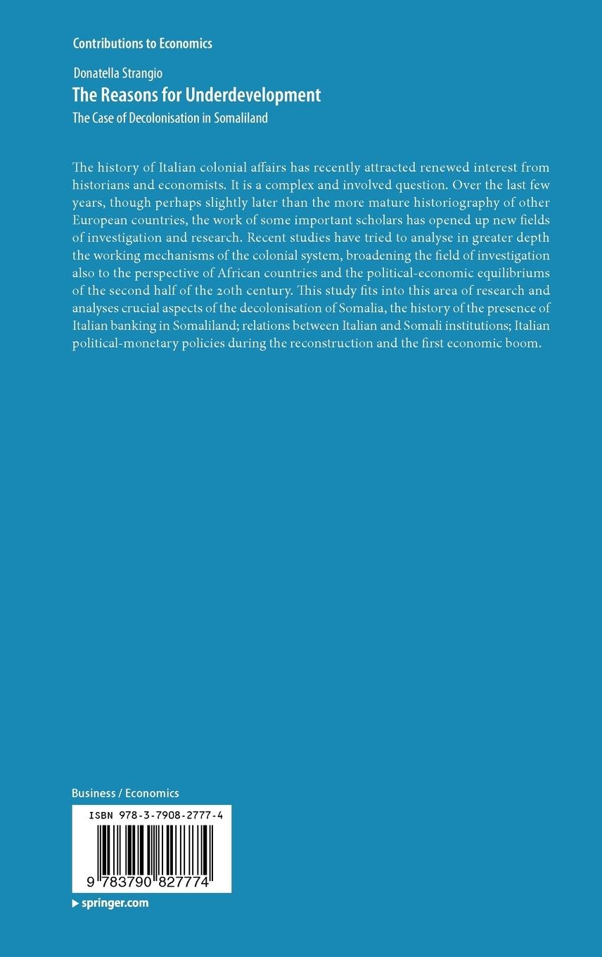 Rückseitencover The Reasons for Underdevelopment