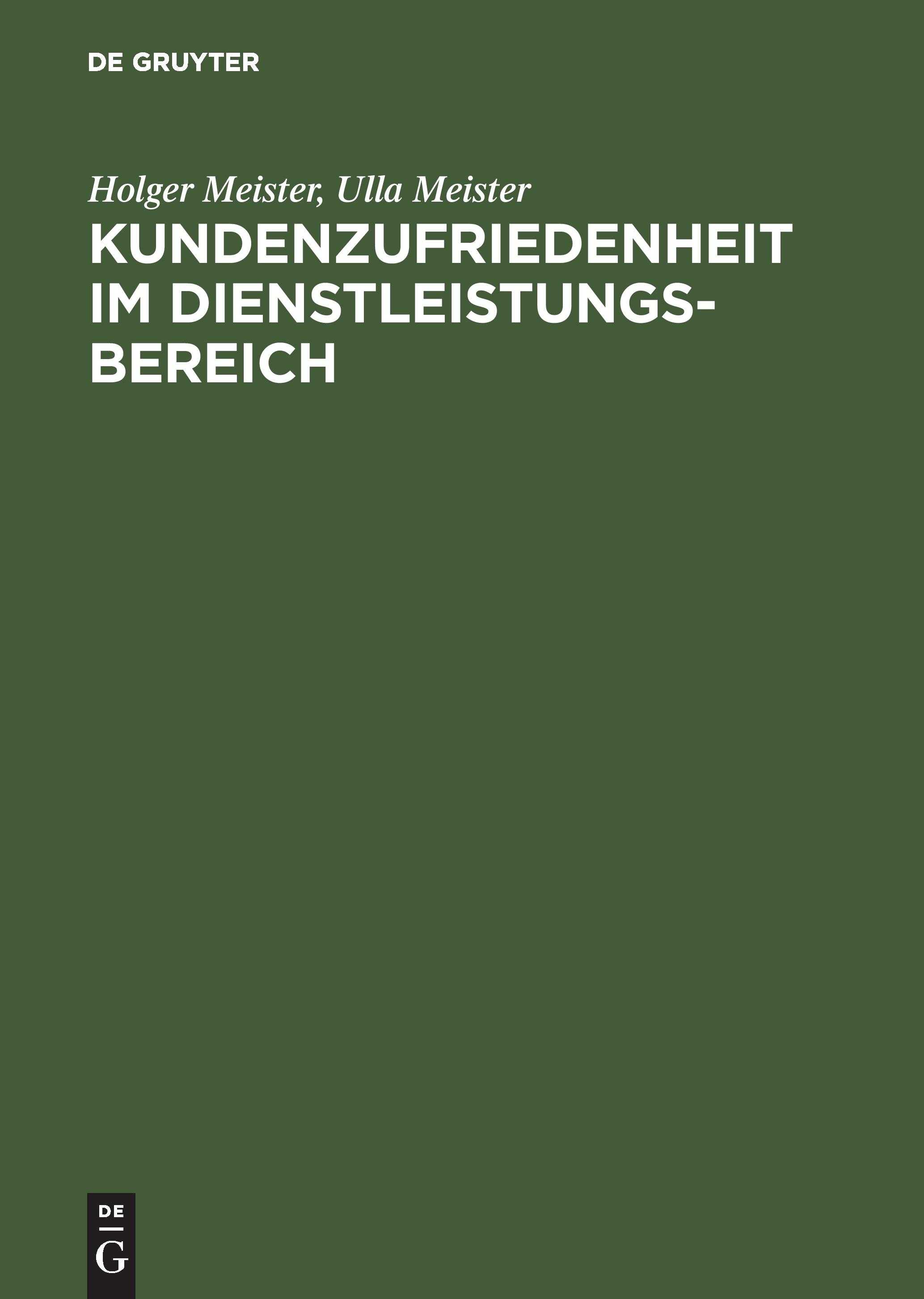 Vorderes Coverbild Kundenzufriedenheit im Dienstleistungsbereich