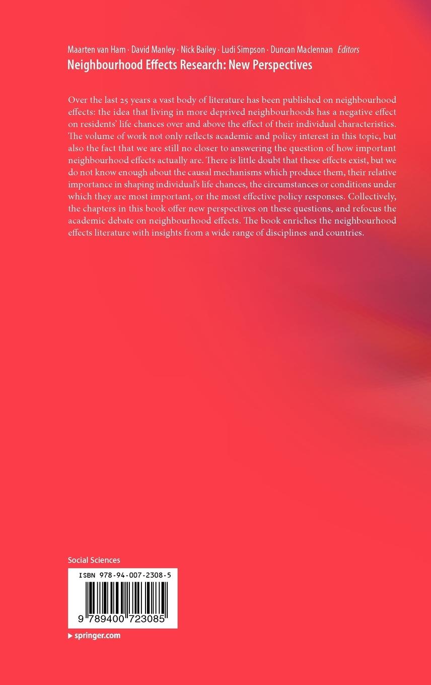 Rückseitencover Neighbourhood Effects Research: New Perspectives