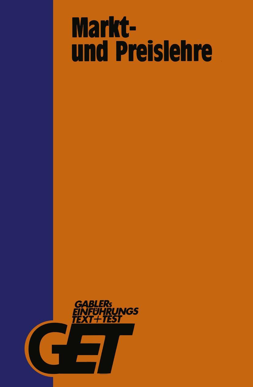 Vorderes Coverbild Markt- und Preislehre