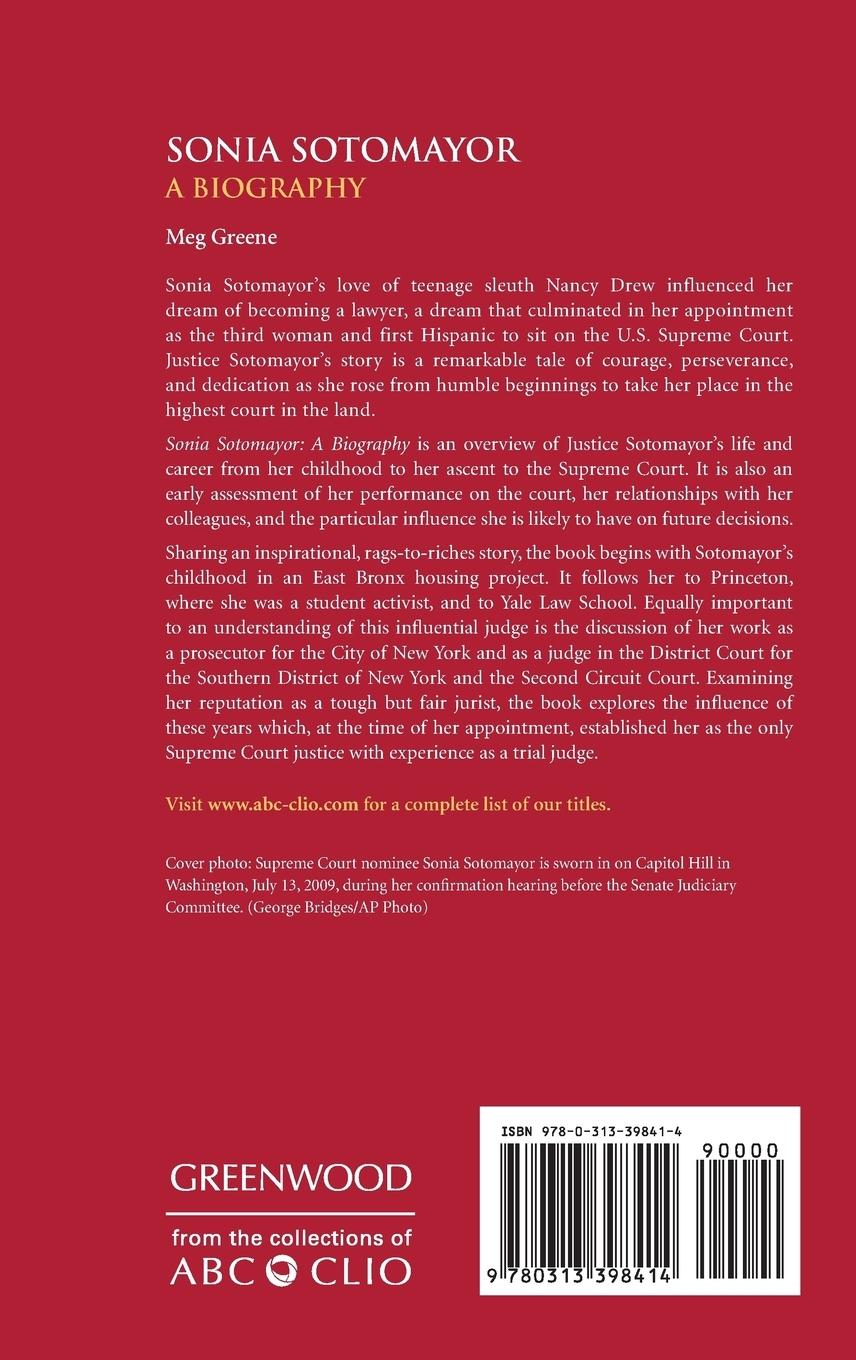 Rückseitencover Sonia Sotomayor