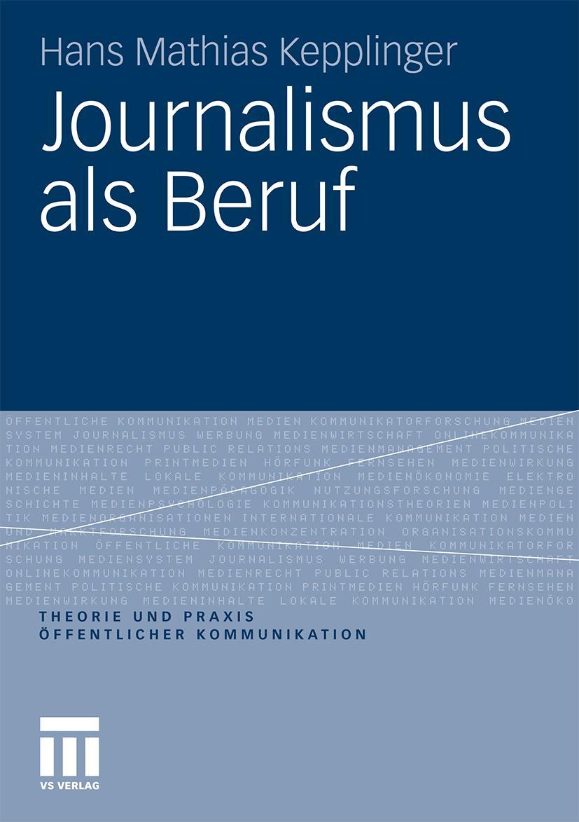 Vorderes Coverbild Journalismus als Beruf