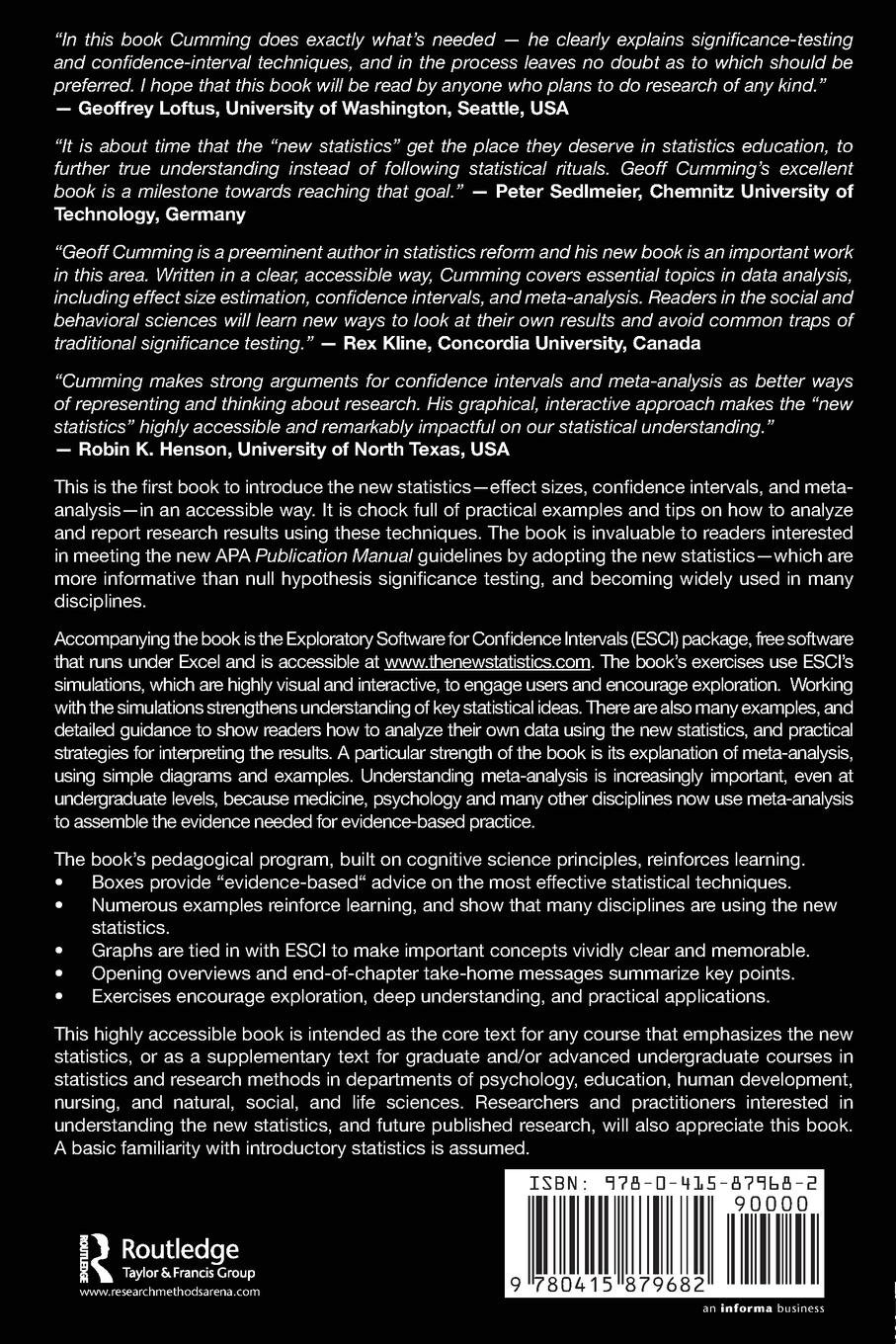 Rückseitencover Understanding The New Statistics