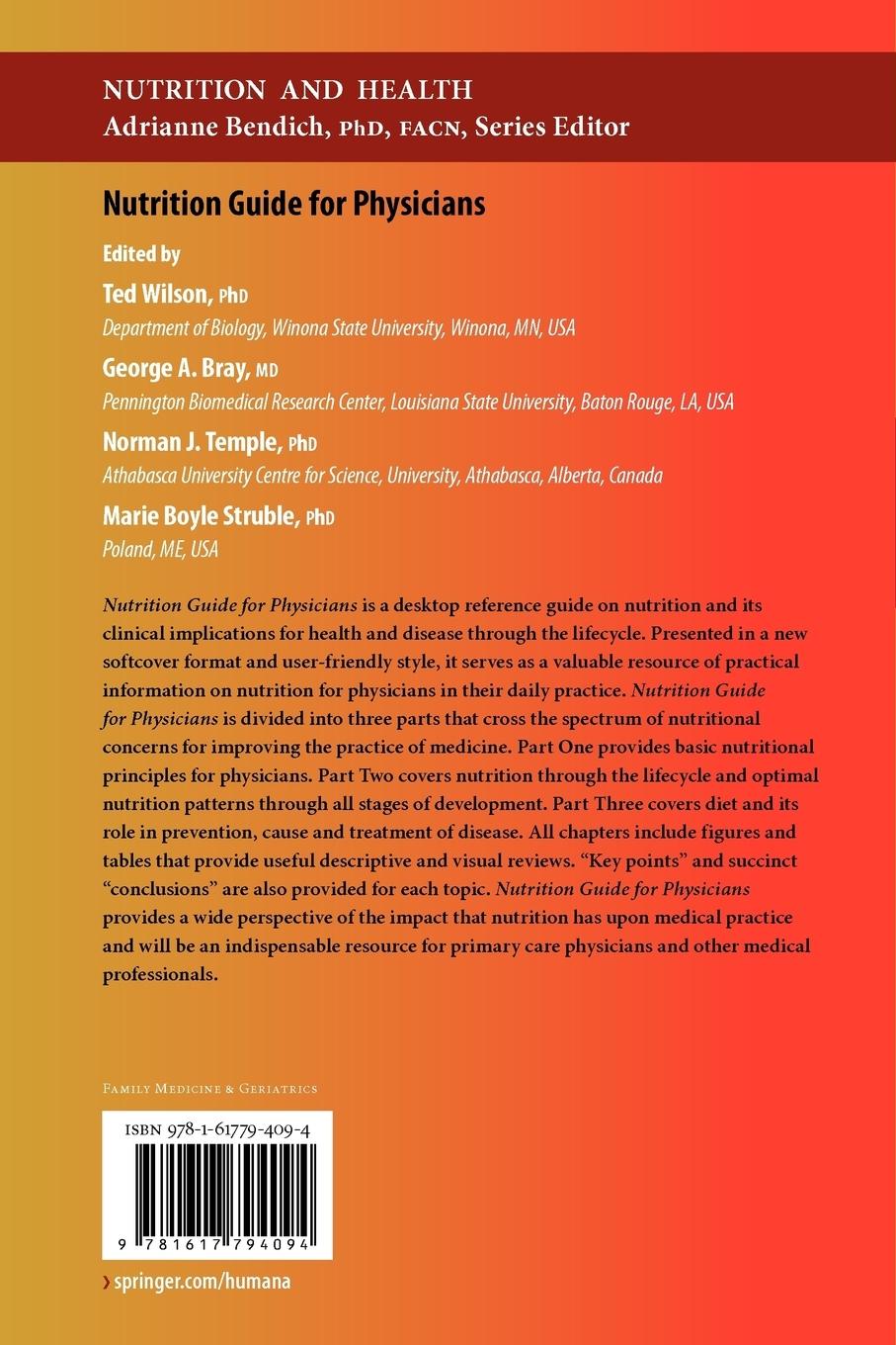 Rückseitencover Nutrition Guide for Physicians