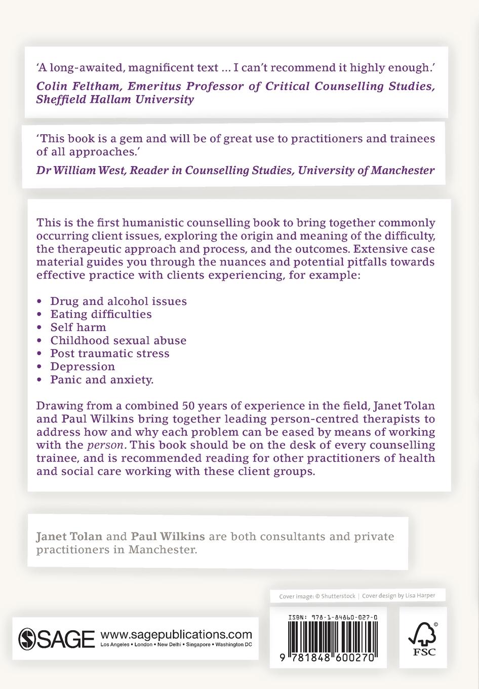 Rückseitencover Client Issues in Counselling and Psychotherapy