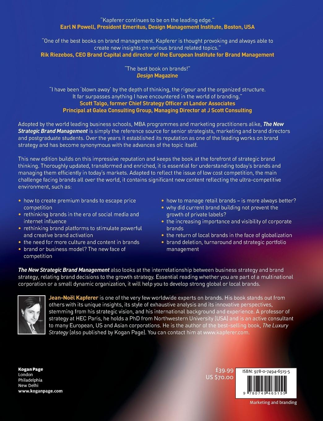 Rückseitencover The New Strategic Brand Management