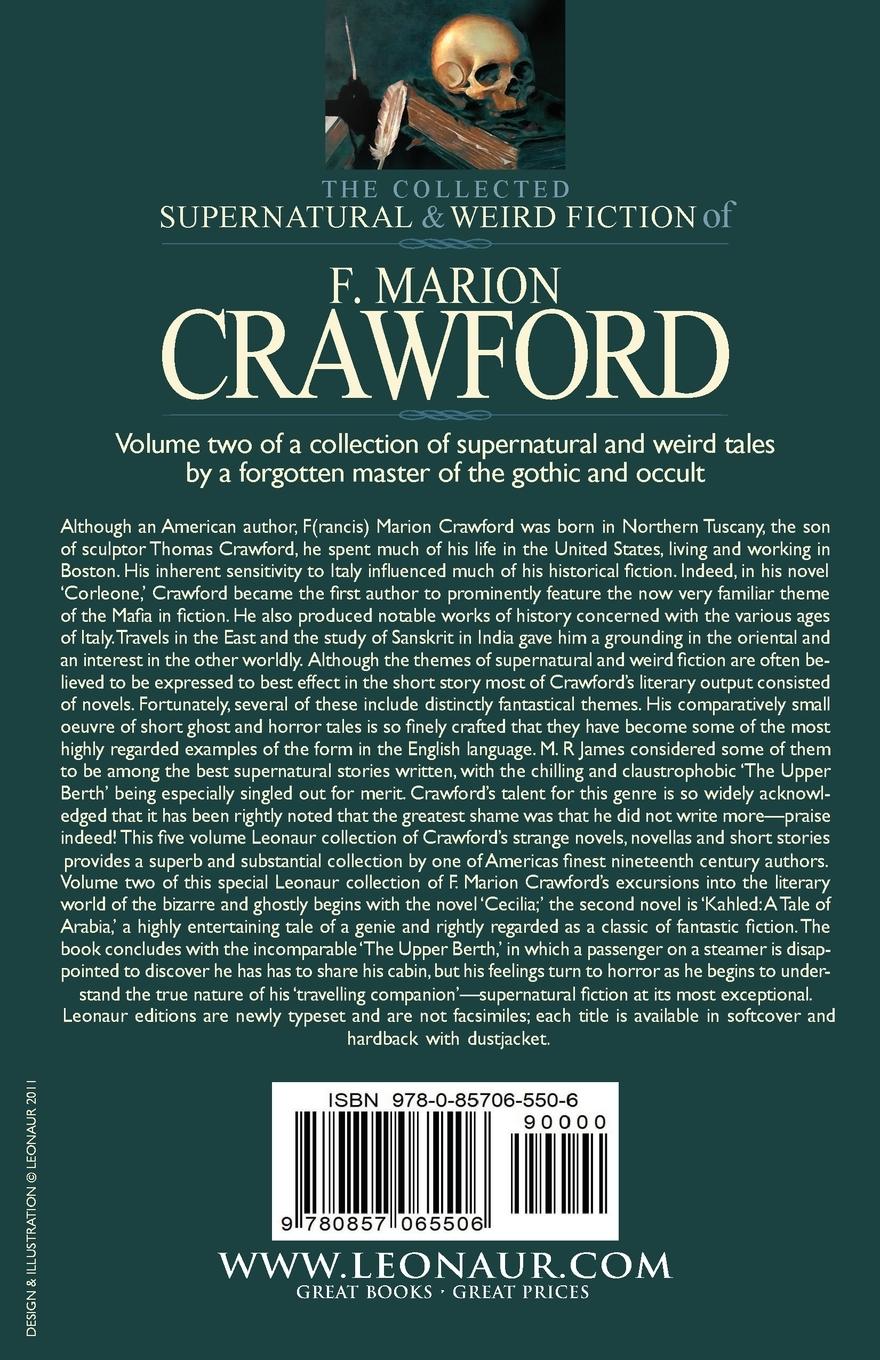 Rückseitencover The Collected Supernatural and Weird Fiction of F. Marion Crawford
